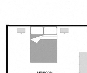 2x2-PP Two bedroom two bathroom 875 square foot apartment floor plan
